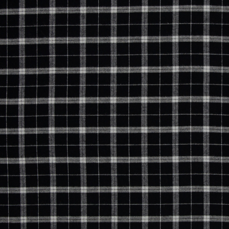 angerauhter Flanell - Maverick - schwarz - weiss
